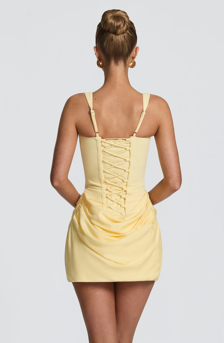 Damen Kleid Ärmellos Eckiger Ausschnitt Gerafftes Kleid | Mini