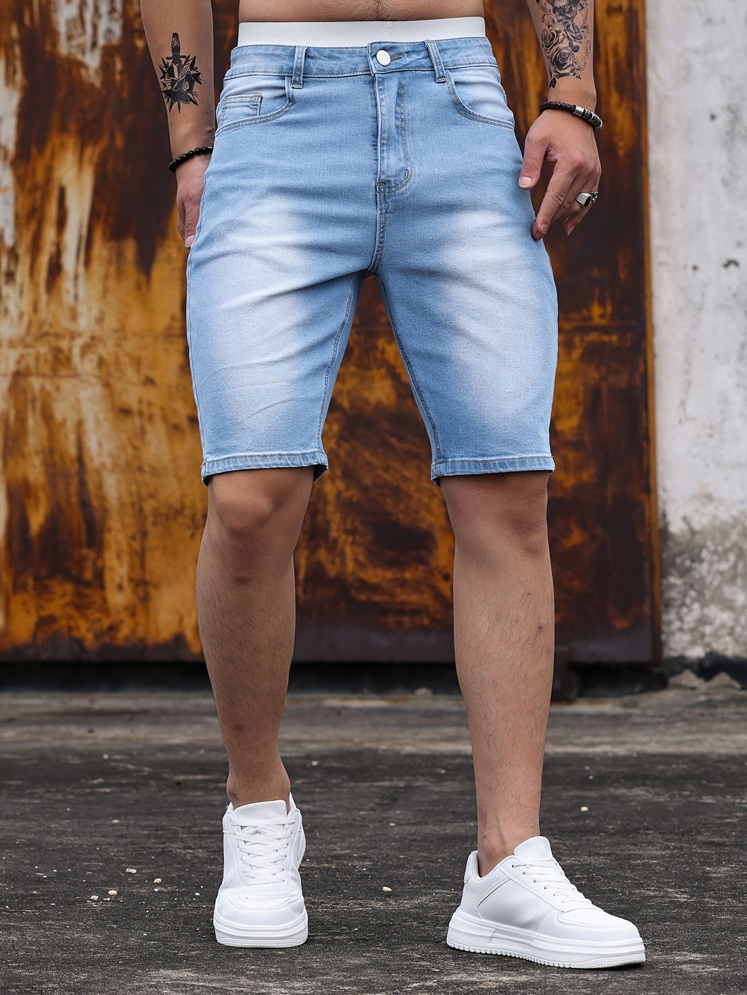 Bartosz | Herren Shorts im Jeansstil