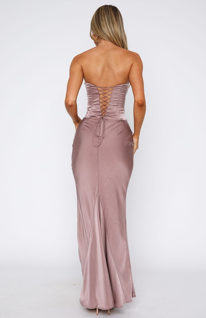 Damen Trägerloses Maxikleid Mit Raffdetails | Raffungen