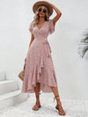 Damen A-Linie Blumenschnürkleid mit Schnürdetail – Elegantes Sommerkleid für Freizeit und Alltag