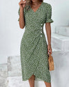 Damen-Blumenkleid figurbetontes Blumendesign für Frühling und Sommer