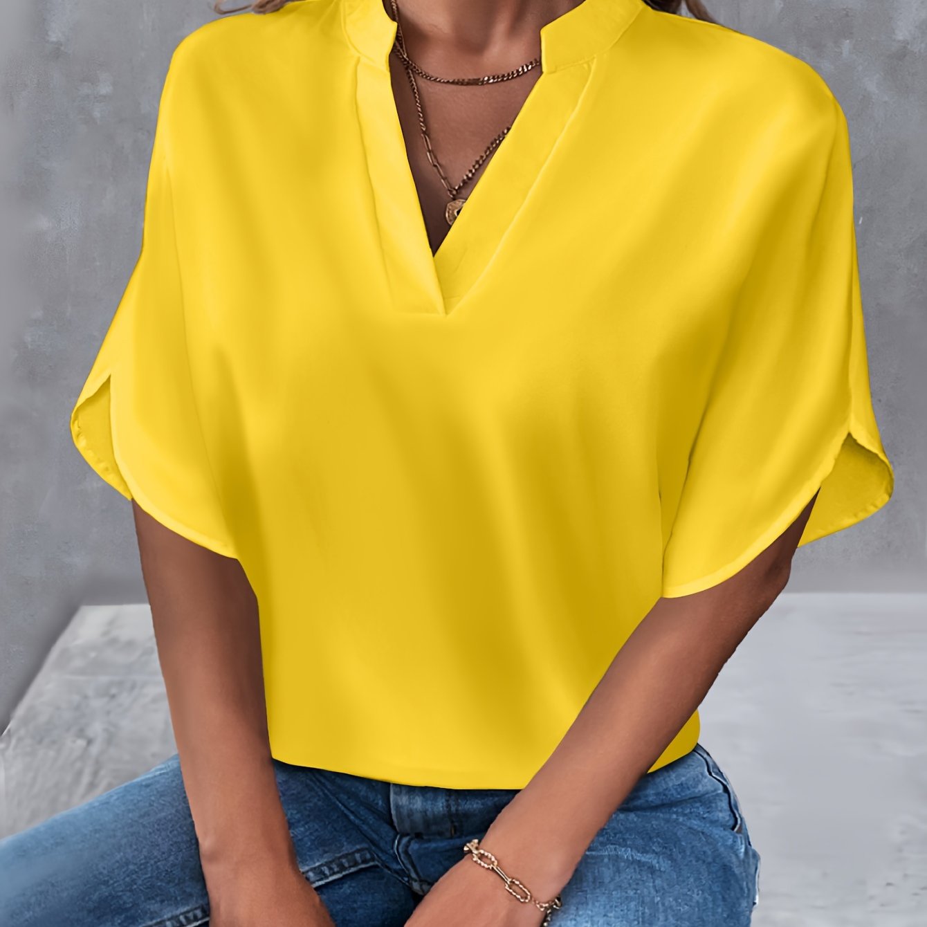 Damen Bluse | Minimalistischer Chic für Alltag & Büro | Talynae