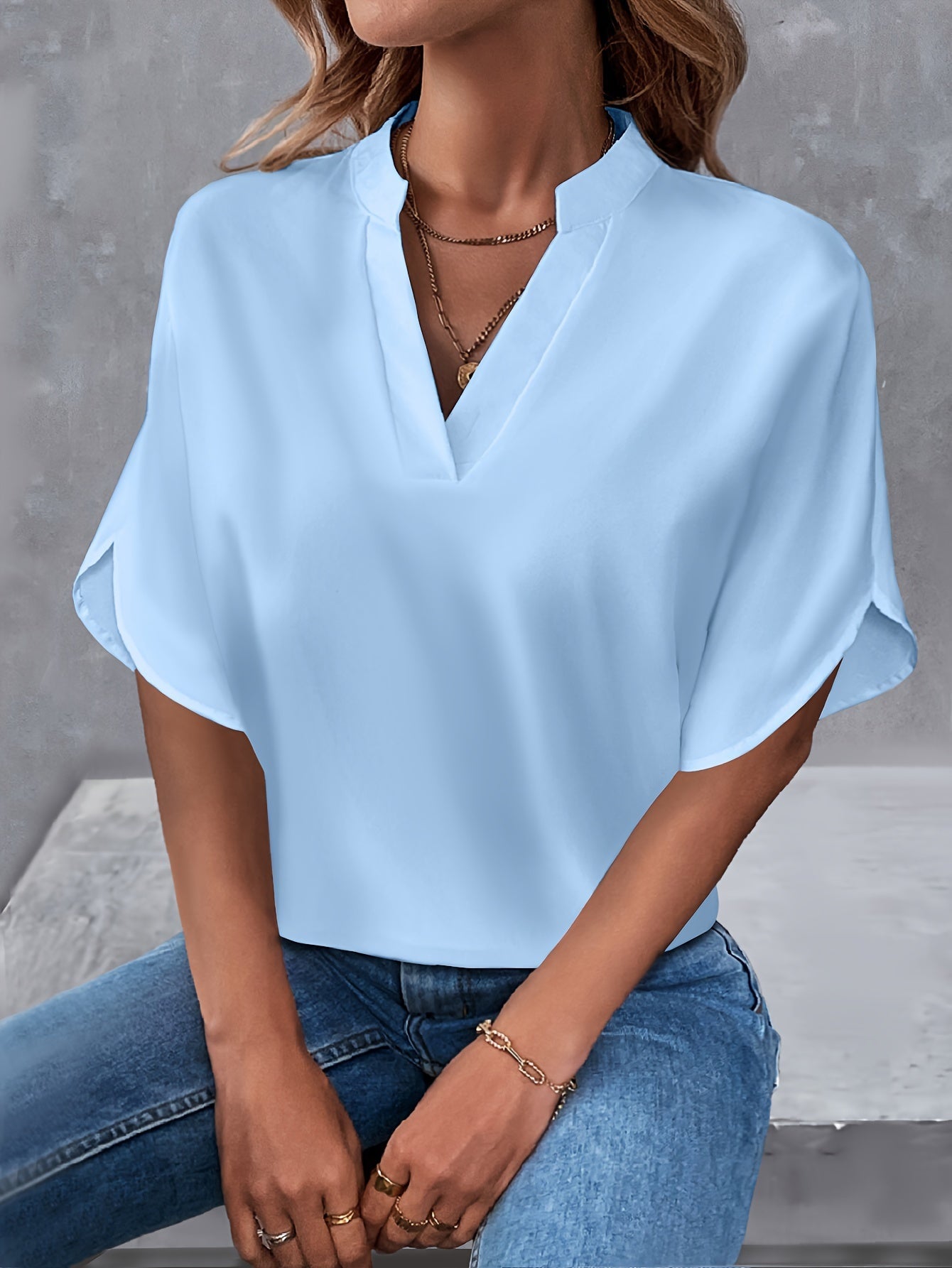 Damen Bluse | Minimalistischer Chic für Alltag & Büro | Talynae