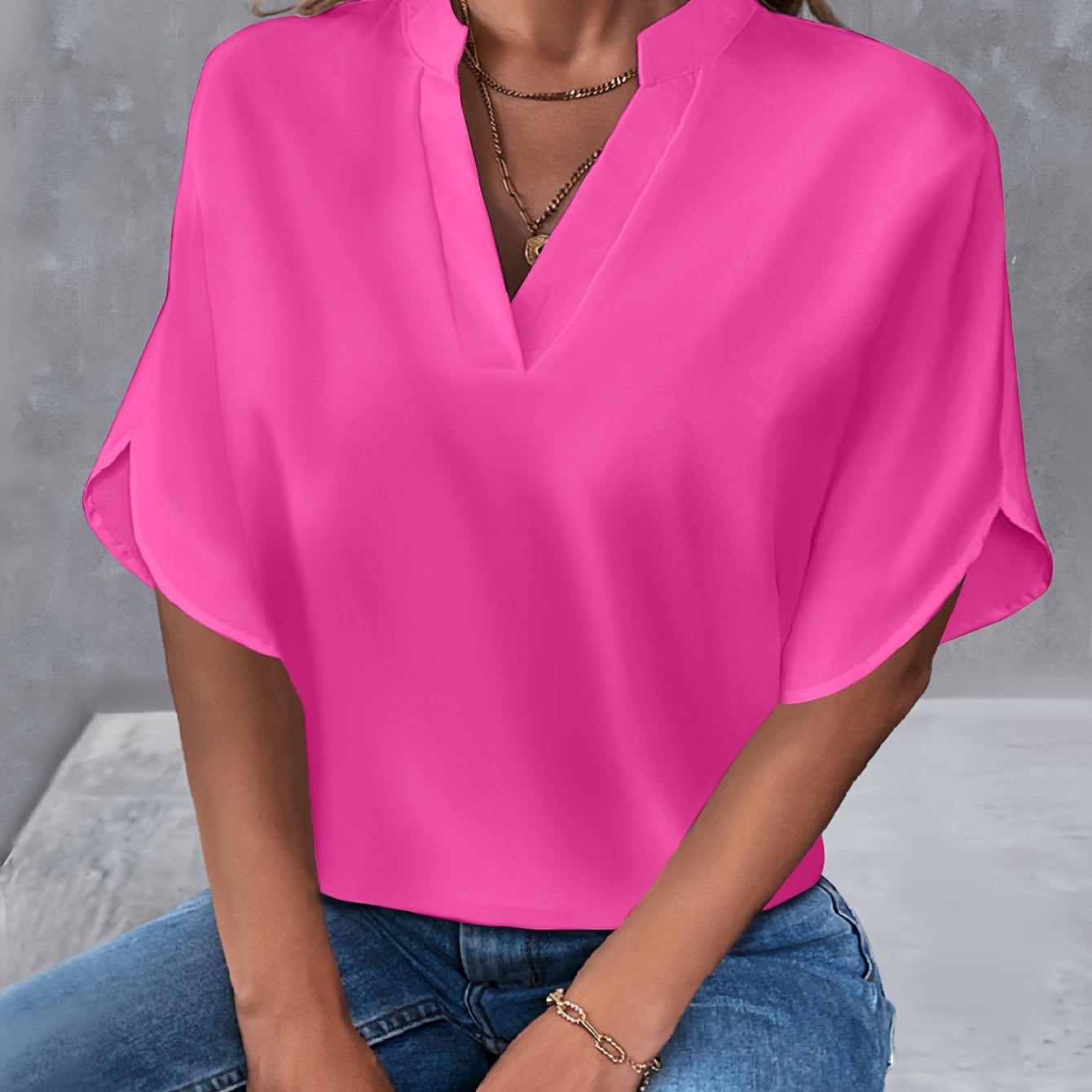 Damen Bluse | Minimalistischer Chic für Alltag & Büro | Talynae