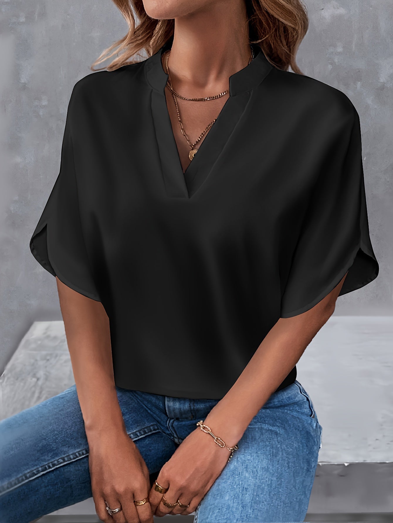 Damen Bluse | Minimalistischer Chic für Alltag & Büro | Talynae
