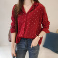 Damen Bluse Mit Punkten - Atmungsaktiv