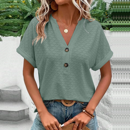 Damen Bluse – Sommerlicher Schnitt mit moderner Struktur