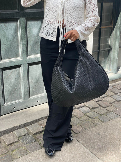 Damen Geflochtene Hobo-Bag aus Kunstleder – Elegante Alltagstasche1