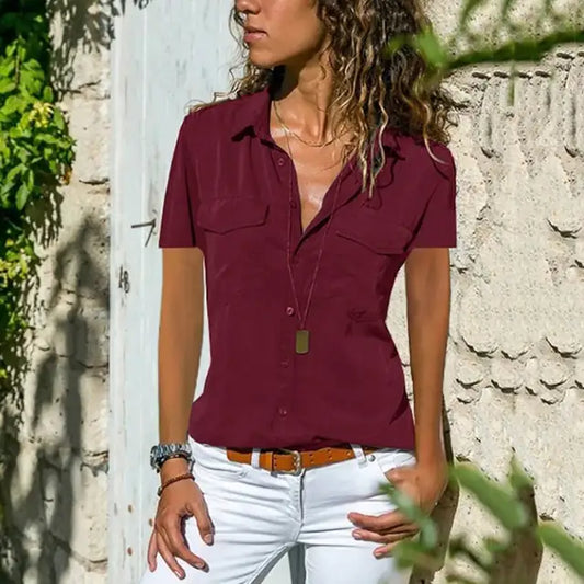Damen Hemdbluse Fiona – Klassisch-eleganter Look für Büro und Freizeit