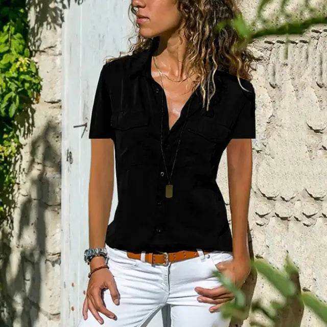 Damen Hemdbluse Fiona – Klassisch-eleganter Look für Büro und Freizeit