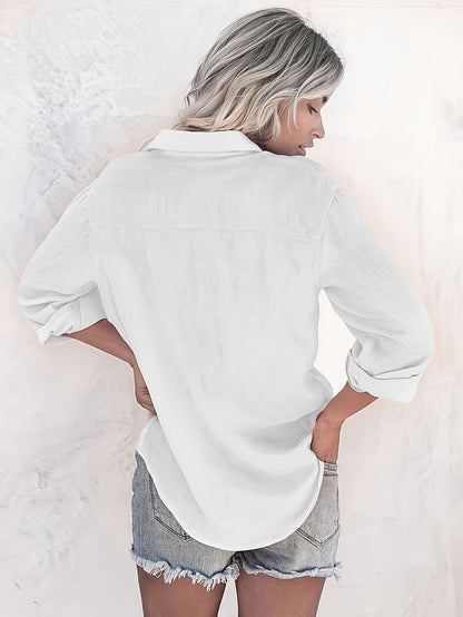Damen Hemdbluse | Luftiger Oversize-Look für moderne Leichtigkeit | Amelie