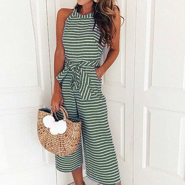 Damen Jumpsuit – Maritimer Look mit stilvoller Silhouette