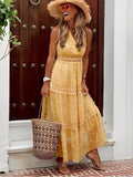Damen Kleid – Boho-Spitze trifft auf fließende Sommerromantik