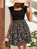 Damen Kleid – Eleganter Sommerlook mit Flatterärmeln