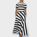 Damen Kleid – Handgefertigter Maxistil mit sommerlichen Streifen