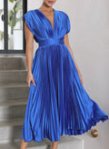 Damen Kleid – Maxikleid mit kurzen Ärmeln und zeitloser Eleganz