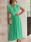 Damen Kleid – Maxikleid mit kurzen Ärmeln und zeitloser Eleganz