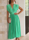 Damen Kleid – Maxikleid mit kurzen Ärmeln und zeitloser Eleganz