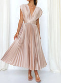 Damen Kleid – Maxikleid mit kurzen Ärmeln und zeitloser Eleganz