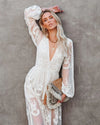 Damen Kleid – Romantischer Boho-Look in fließender Spitzenoptik