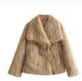 Damen Kunstpelzjacke – Luxuriöser Faux-Fur Mantel für Herbst und Winter