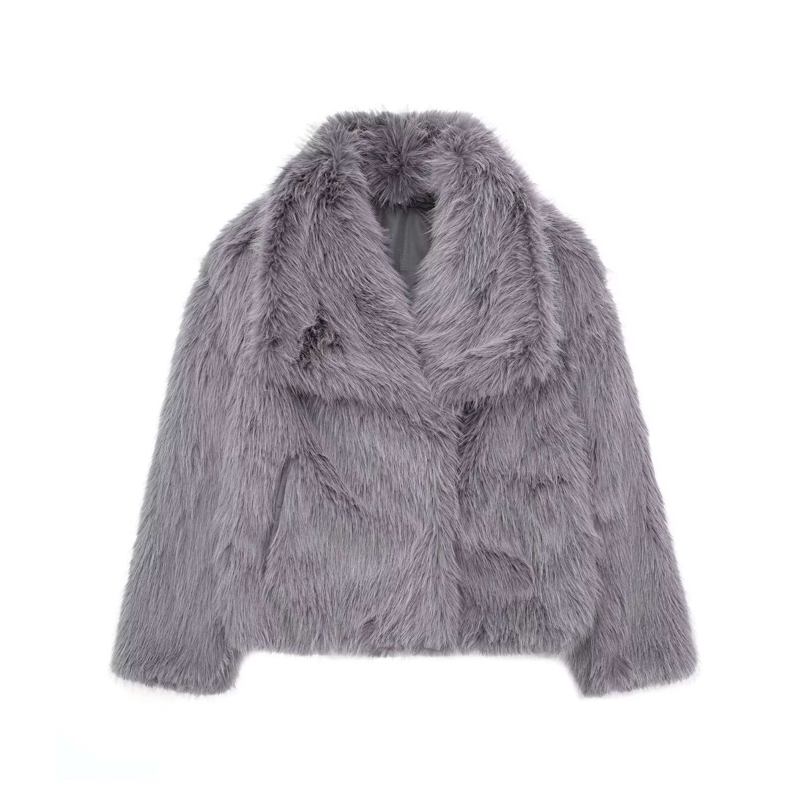 Damen Kunstpelzjacke – Luxuriöser Faux-Fur Mantel für Herbst und Winter