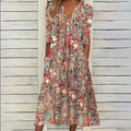 Damen Midikleid mit Blumenmuster – Romantisch & Vielseitig
