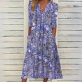 Damen Midikleid mit Blumenmuster – Romantisch & Vielseitig