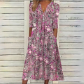 Damen Midikleid mit Blumenmuster – Romantisch & Vielseitig