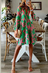 Damen Mini Kleid mit Glockenärmeln und V-Ausschnitt – Sommerkleid für Freizeit und besondere Anlässe