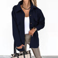 Damen Oversize Hemdjacke – Lässige Langarm Shacket mit Knöpfen