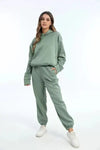 Damen Oversize Hoodie und Jogger Trainingsanzug – Lässiges Zweiteiliges Loungewear Set