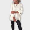 Damen Oversize Pullover mit Knöpfen – Eleganz und Komfort
