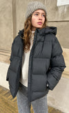 Damen Oversize Steppjacke – Warme Winterjacke mit Kapuze