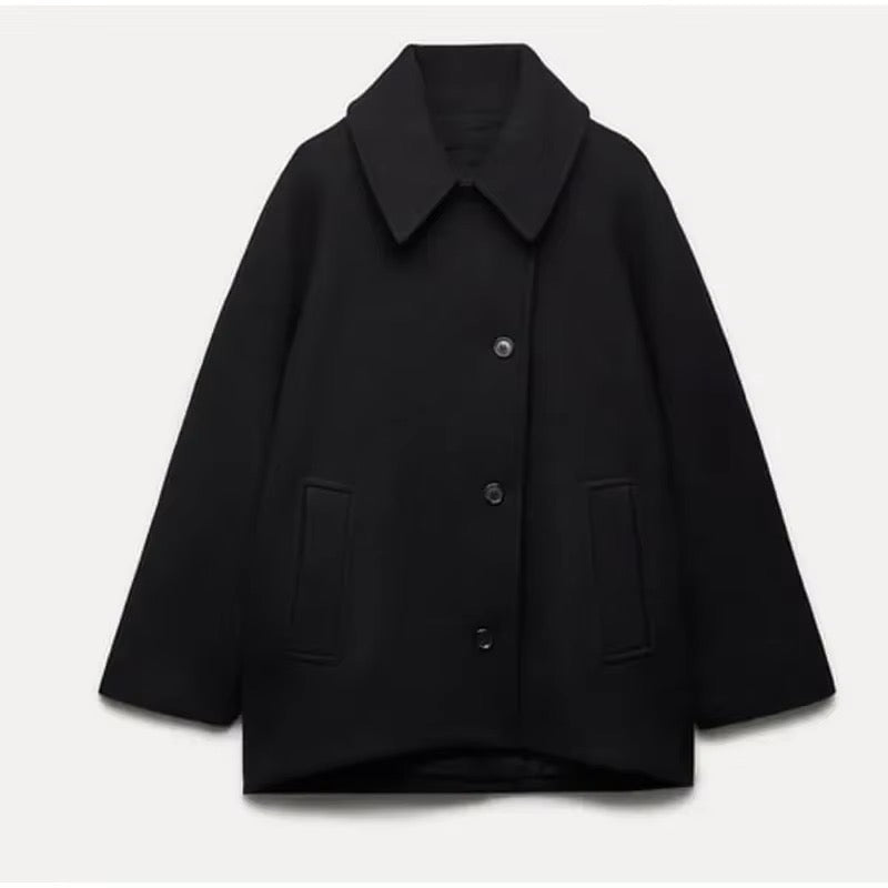 Eleganter Minimalistischer Herbst- und Wintermantel