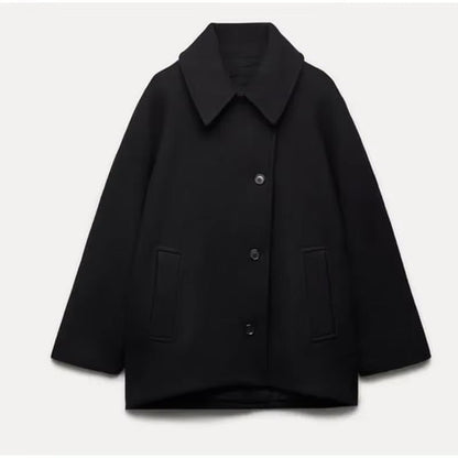 Eleganter Minimalistischer Herbst- und Wintermantel