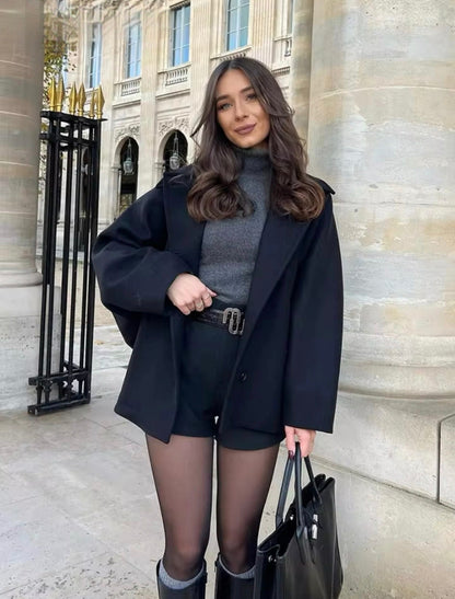 Eleganter Minimalistischer Herbst- und Wintermantel