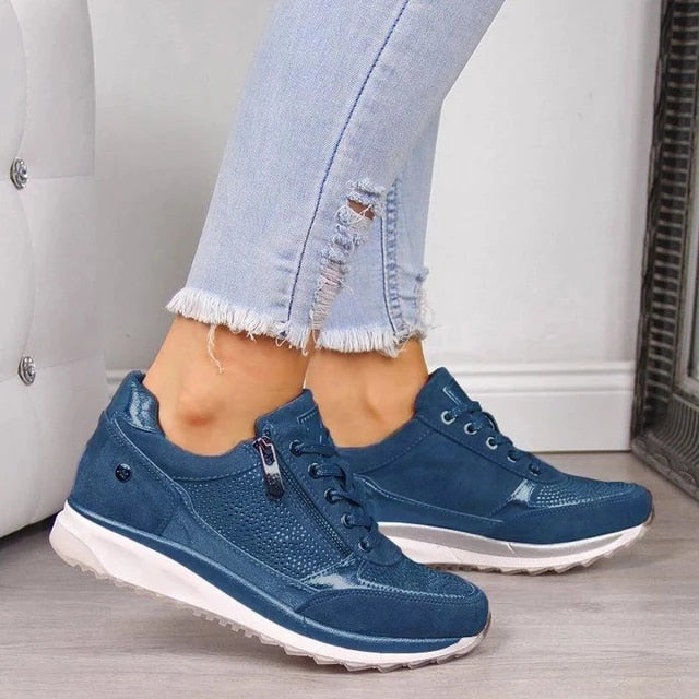Damen Sneaker – Orthopädischer Komfort mit praktischem Reißverschluss