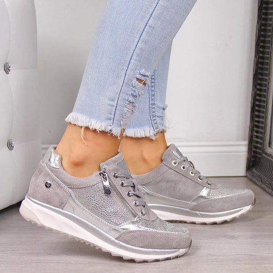 Damen Sneaker – Orthopädischer Komfort mit praktischem Reißverschluss