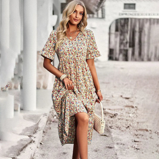 Damen Sommerkleid mit Blumenprint – Leicht & Feminin