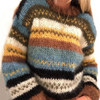 Damen-Strickpullover mit Streifenmuster – Farbiger und kuscheliger Look für Herbst und Winter