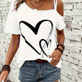 Damen T-Shirt | Verspielte Herz-Optik für lässige Sommertage | Mila