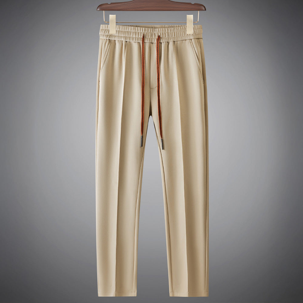 Herren Set mit langärmligem Rundhalsoberteil und Hose mit Kordelzug | Casual Outfit