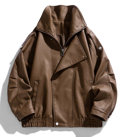 Herren Motorradjacke | Markantes Kragendesign | Reissverschluss Detail | Moderner Urbaner Stil