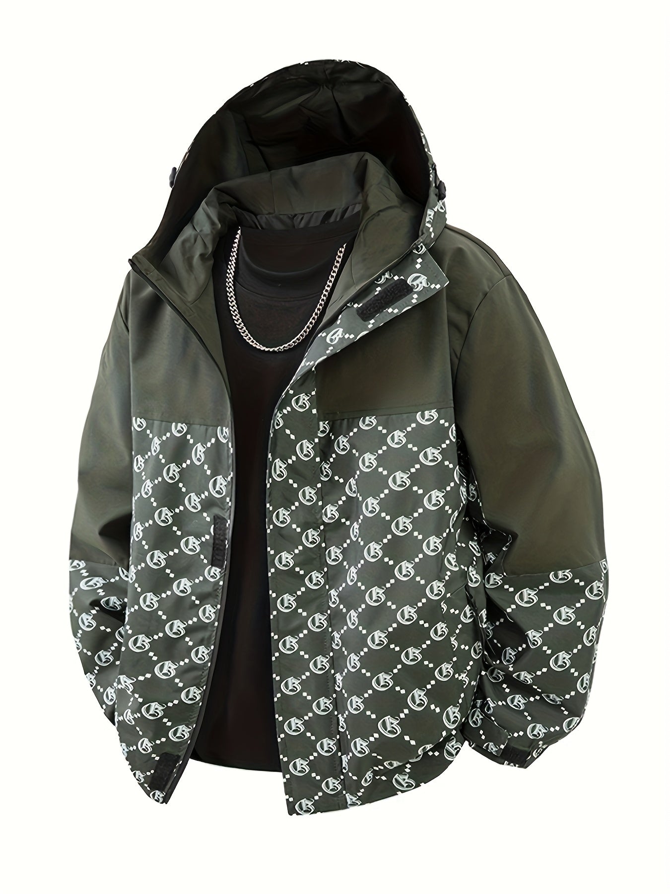 Pánská mikina s kapucí | Standardní střih | Větruodolná bunda na zip | Outdoorový volnočasový styl