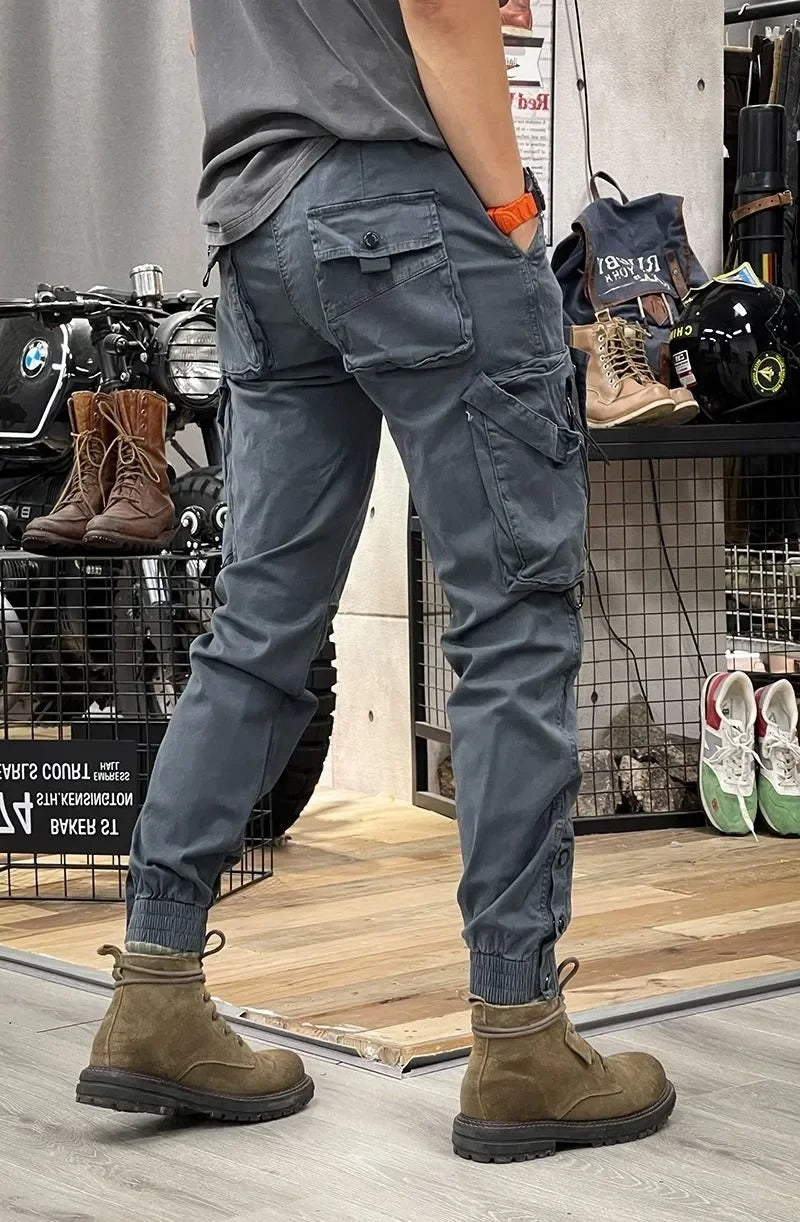 Herren-Cargohose mit aufgesetzten Taschen vorne | Schlank Passform