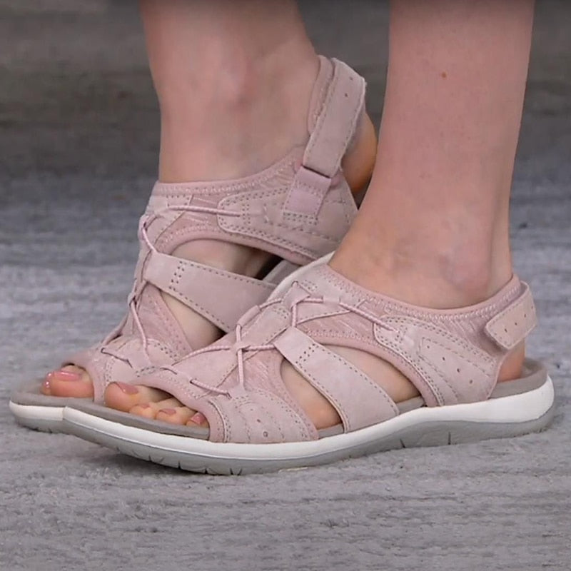 Damen Offene Sandalen mit verstellbaren Riemen | Sommer