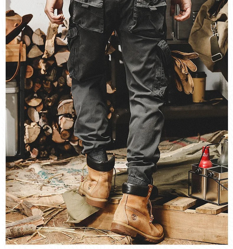 Herren-Cargohose mit aufgesetzten Taschen vorne | Schlank Passform