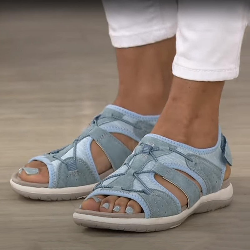 Damen Offene Sandalen mit verstellbaren Riemen | Sommer