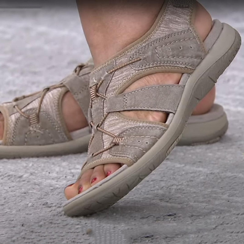 Damen Offene Sandalen mit verstellbaren Riemen | Sommer